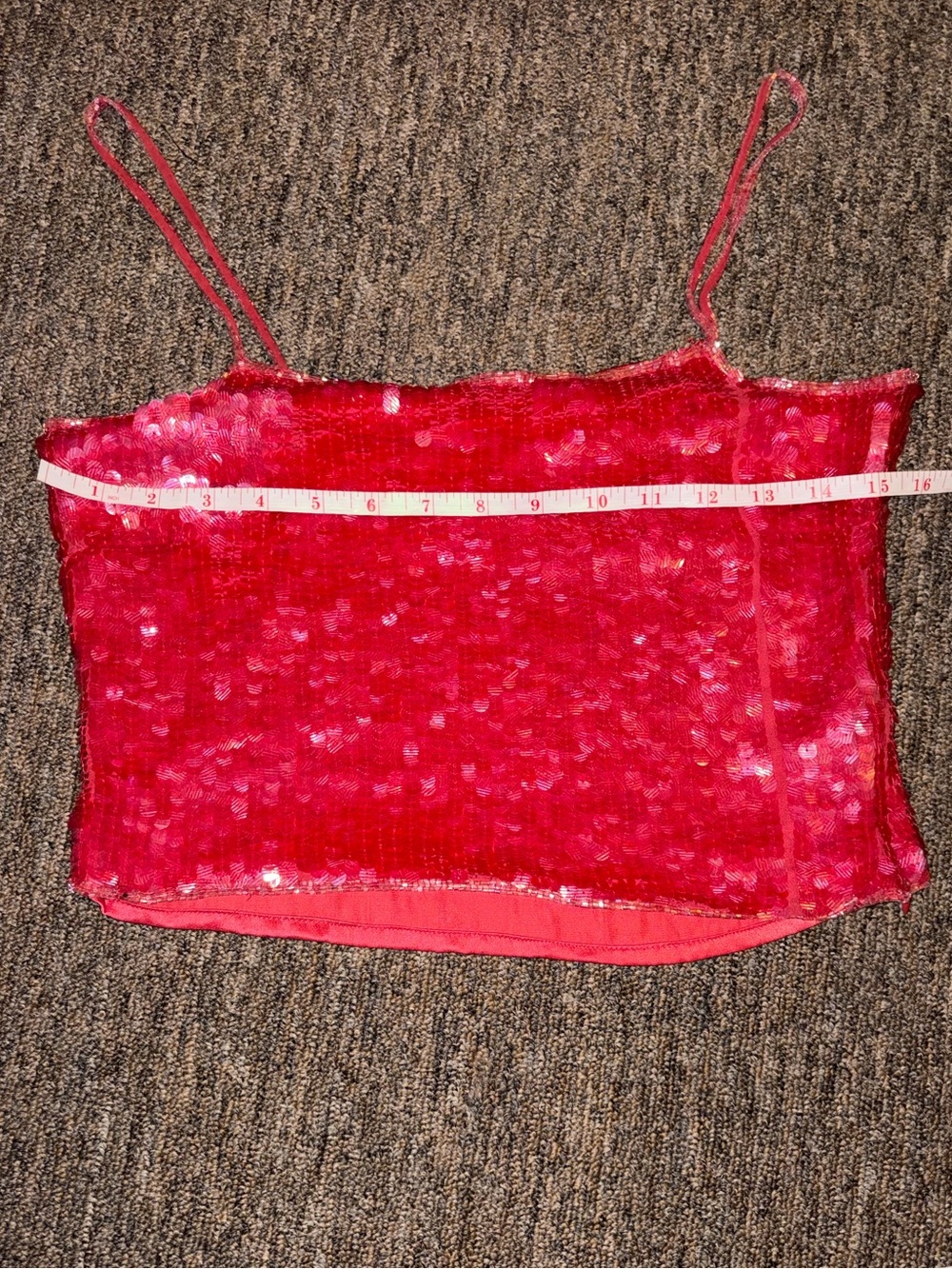 VINTAGE Emma Black Hot Pink Sequin Camisole - Picture 14 of 15